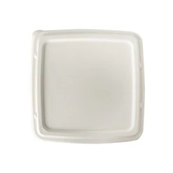 PAPSTAR 25 Deckel, Zuckerrohr "pure" 2 Cm X 23,6 Cm X 23,6 Cm Weiss