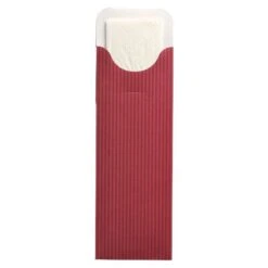 PAPSTAR 500 Bestecktaschen 23,5 Cm X 7,3 Cm Bordeaux "Lines" Inkl. Weißer Serviette 40 X 40 Cm 2-lag. -Papstar fe700f73 d1d7 4fb4 8008 a233c0517e2f