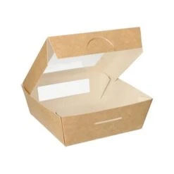 PAPSTAR 25 Feinkostboxen, Pappe Mit Sichtfenster Aus PLA Eckig 1000 Ml 16 Cm X 16 Cm X 5 Cm Braun -Papstar ff503514 f958 43ef 9c33 caeae74797a7 2